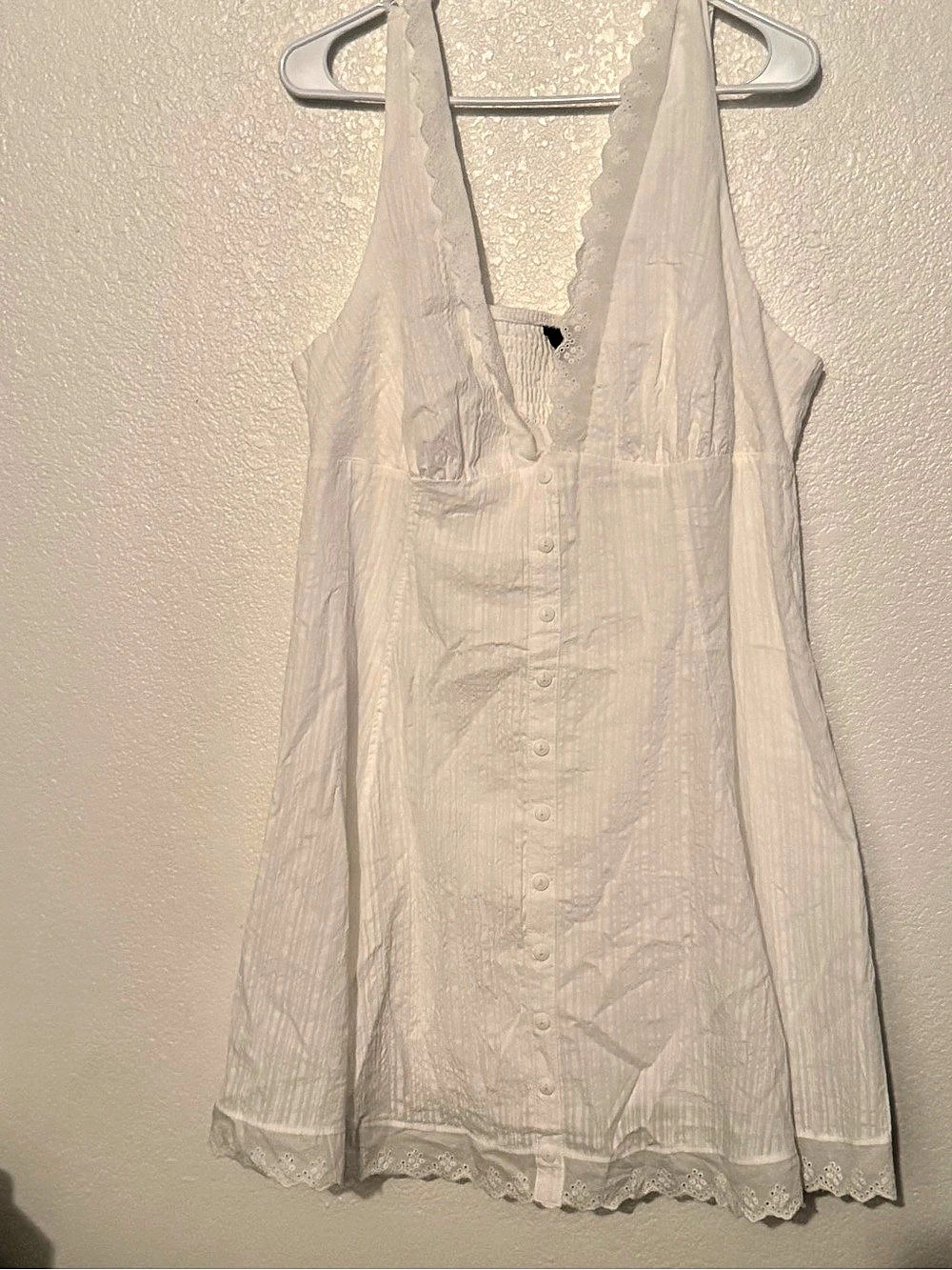 Wild fable  White Lace Trim Mini Dress Size XXL Like New